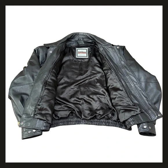 Corvette Z06 505 HP Leather Jacket Men’s XL Mad House GM Licensed Black EUC - Picture 5 of 12